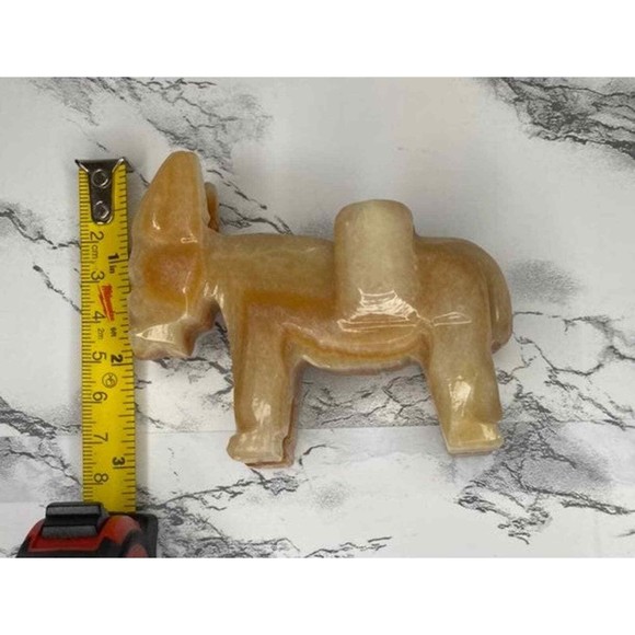 Vintage natural hand carved Agate & Oynx burro family (Mexico) - Picture 3 of 9